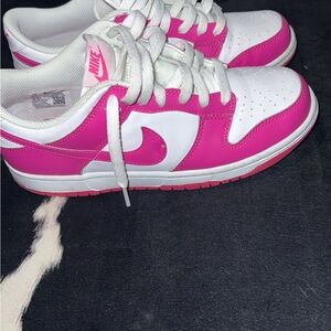 Nike Kids Pink and White Sneakers